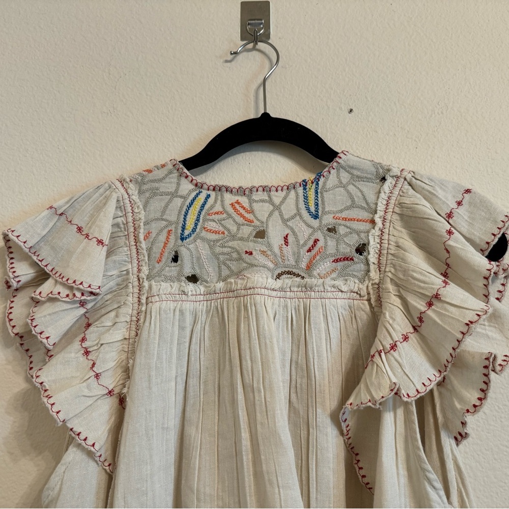 Free People Hailey Embroidered Top Natural Combo - Picture 13 of 15